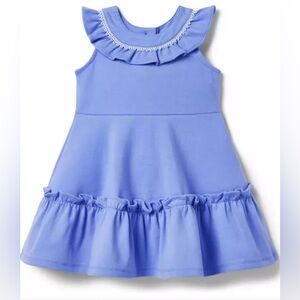 Janie and Jack Circle Trim Ruffle Ponte Dress size 12